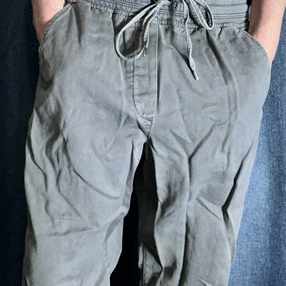 Gray Gap Drawstring Casual Slim Pants - image 2